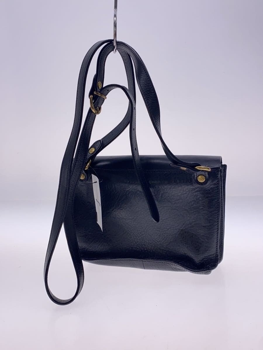 IL BISONTE Shoulder Bag Leather BLK Solid 3