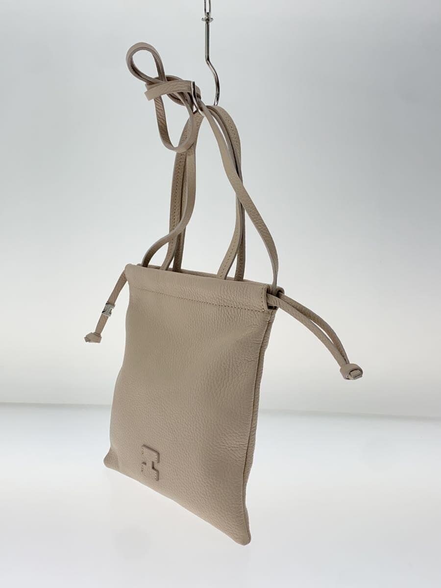 IACUCCI Shoulder Bag Leather BEG 2