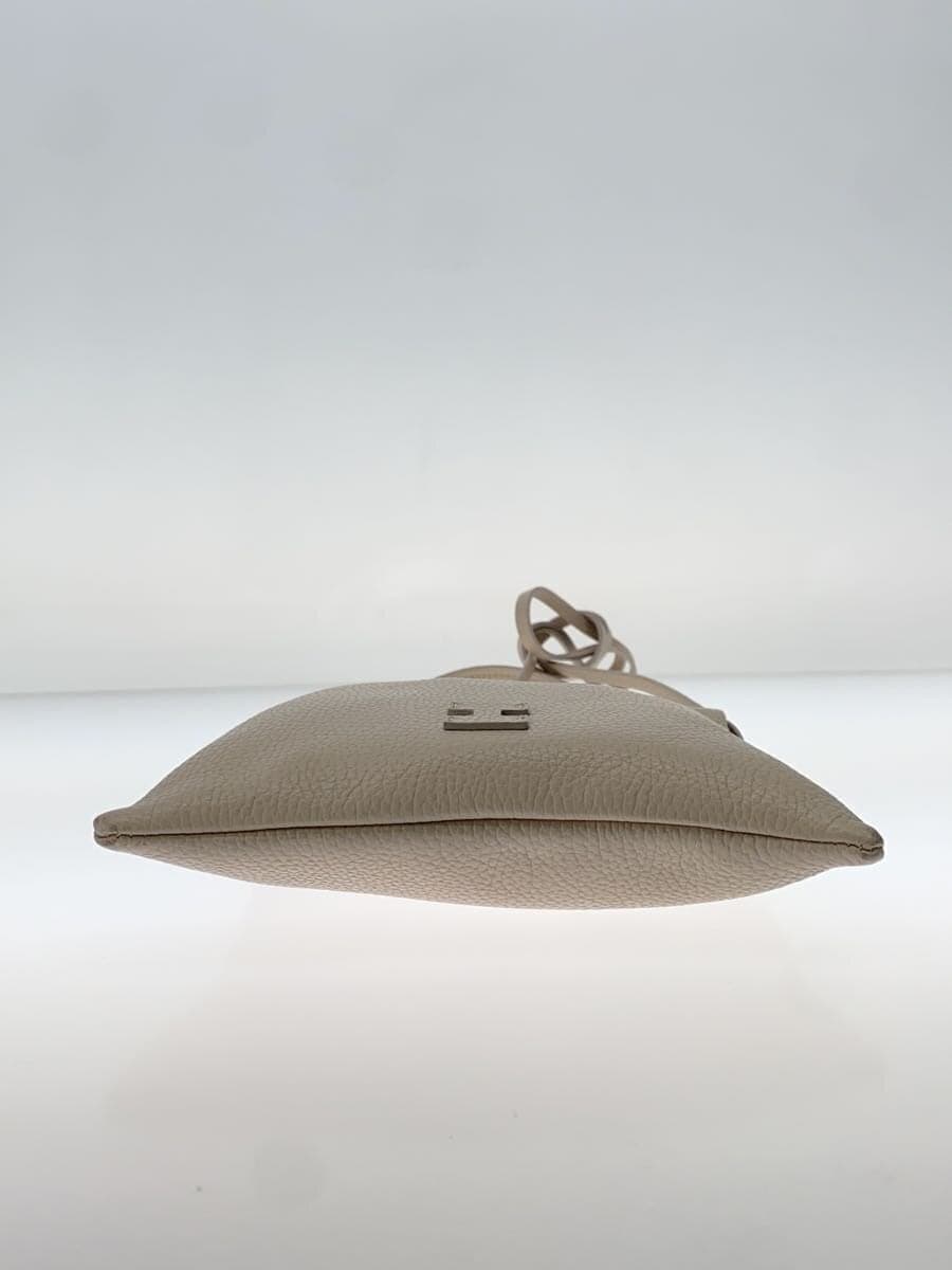 IACUCCI Shoulder Bag Leather BEG 4