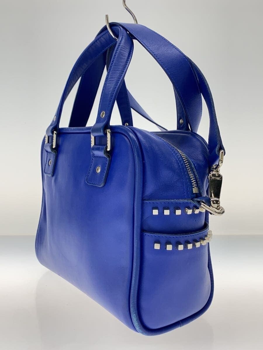 JACQUES LE CORRE Shoulder Bag Leather BLU Solid 2