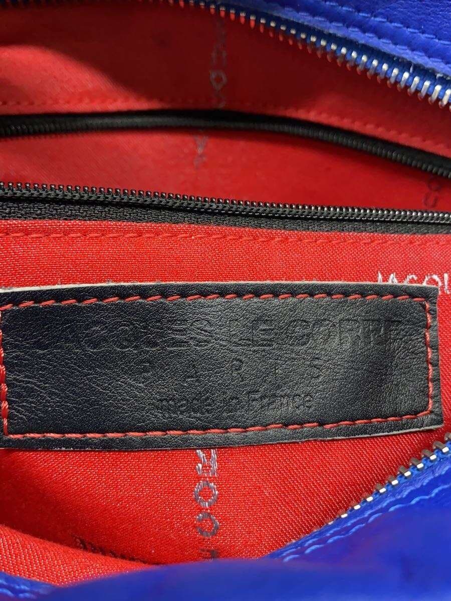 JACQUES LE CORRE Shoulder Bag Leather BLU Solid 5