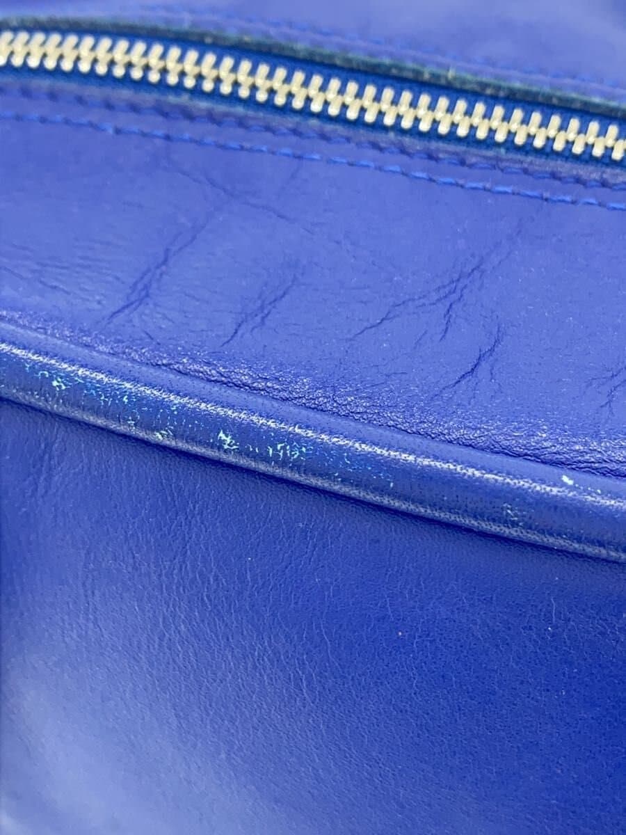 JACQUES LE CORRE Shoulder Bag Leather BLU Solid 8