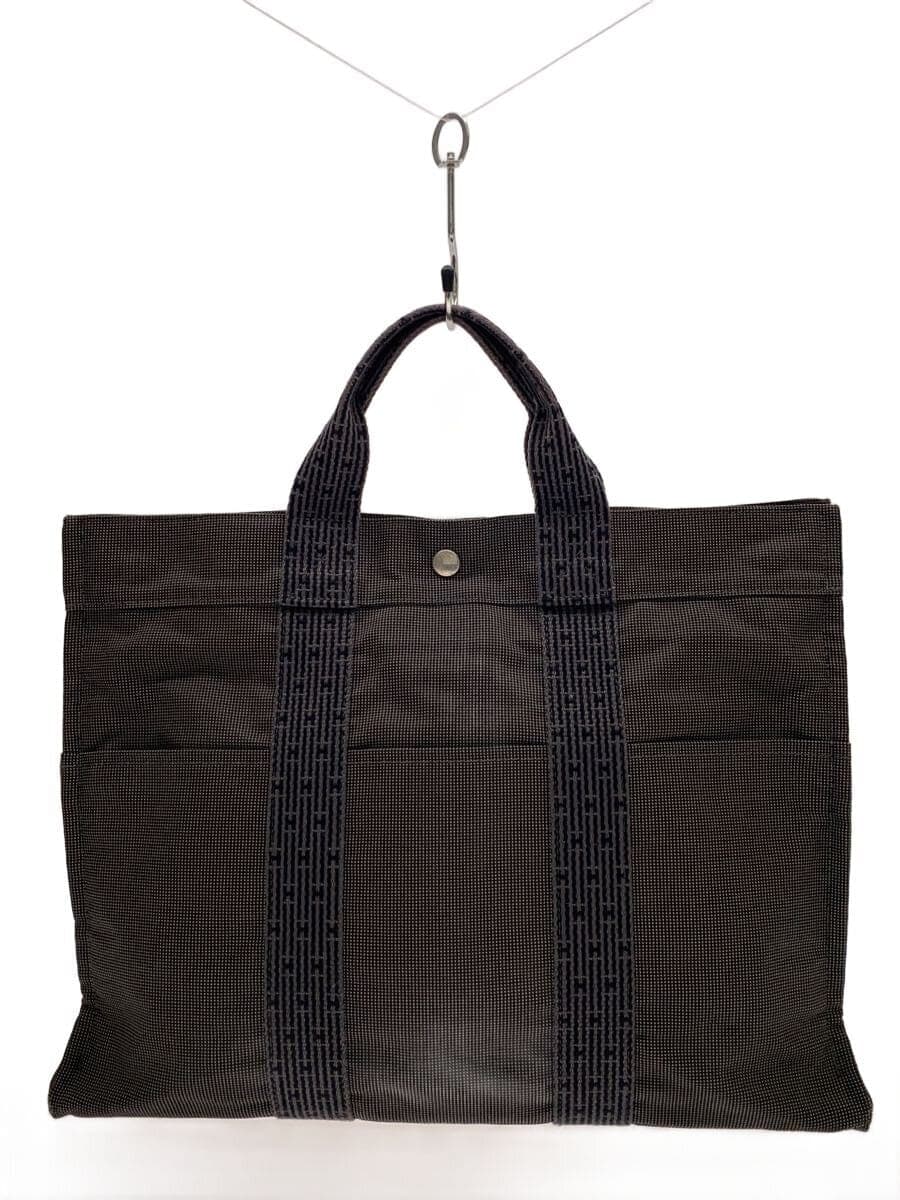 HERMES tote bag polyester GRY