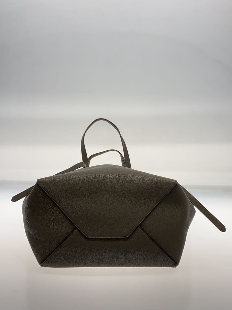 CELINE tote bag leather BEG 4