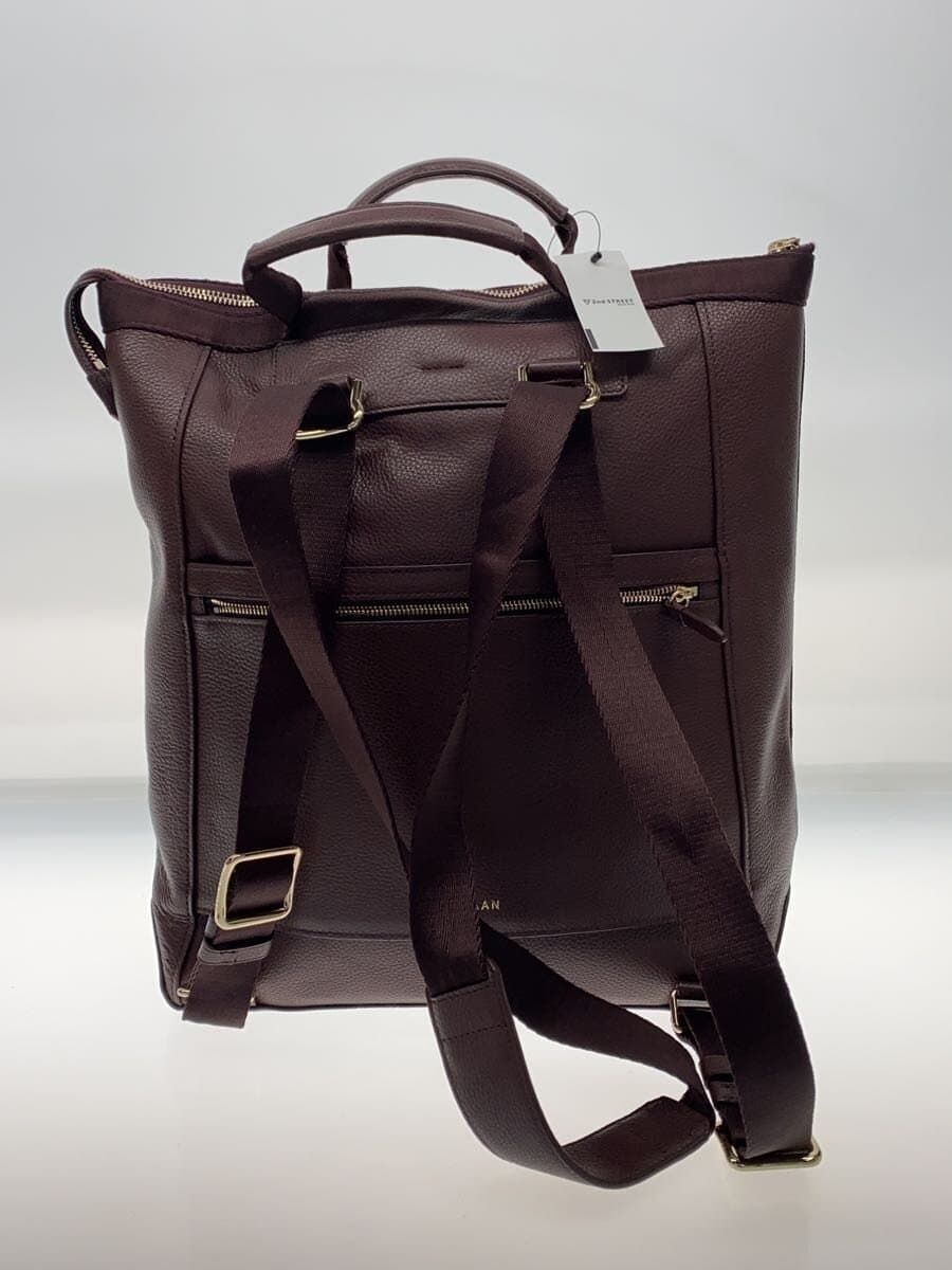 COLE HAAN Backpack Leather Burgundy U04937 3
