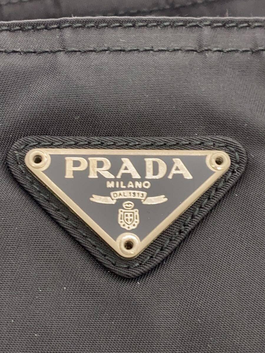 PRADA Triangle Logo Tote Bag Nylon BLK Solid 5