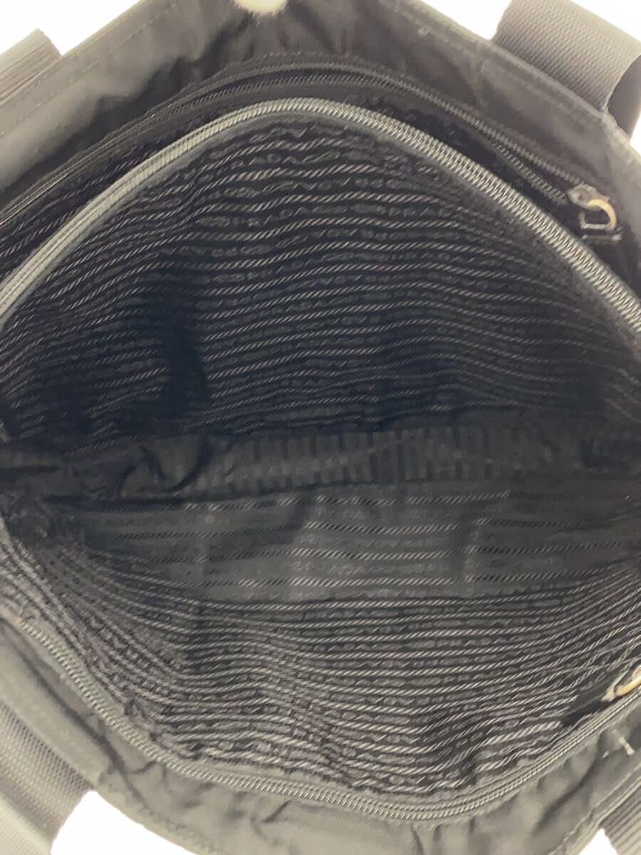 PRADA Triangle Logo Tote Bag Nylon BLK Solid 6
