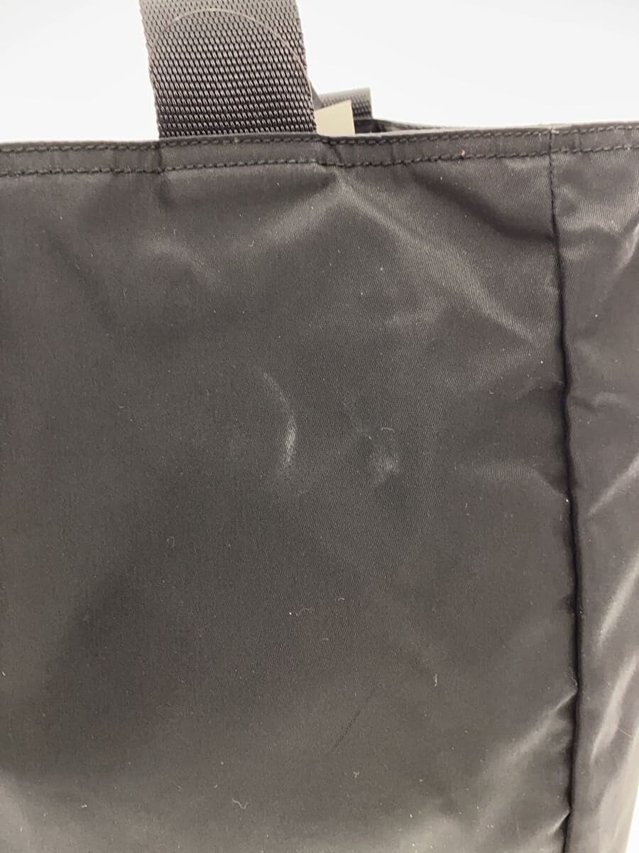 PRADA Triangle Logo Tote Bag Nylon BLK Solid 7
