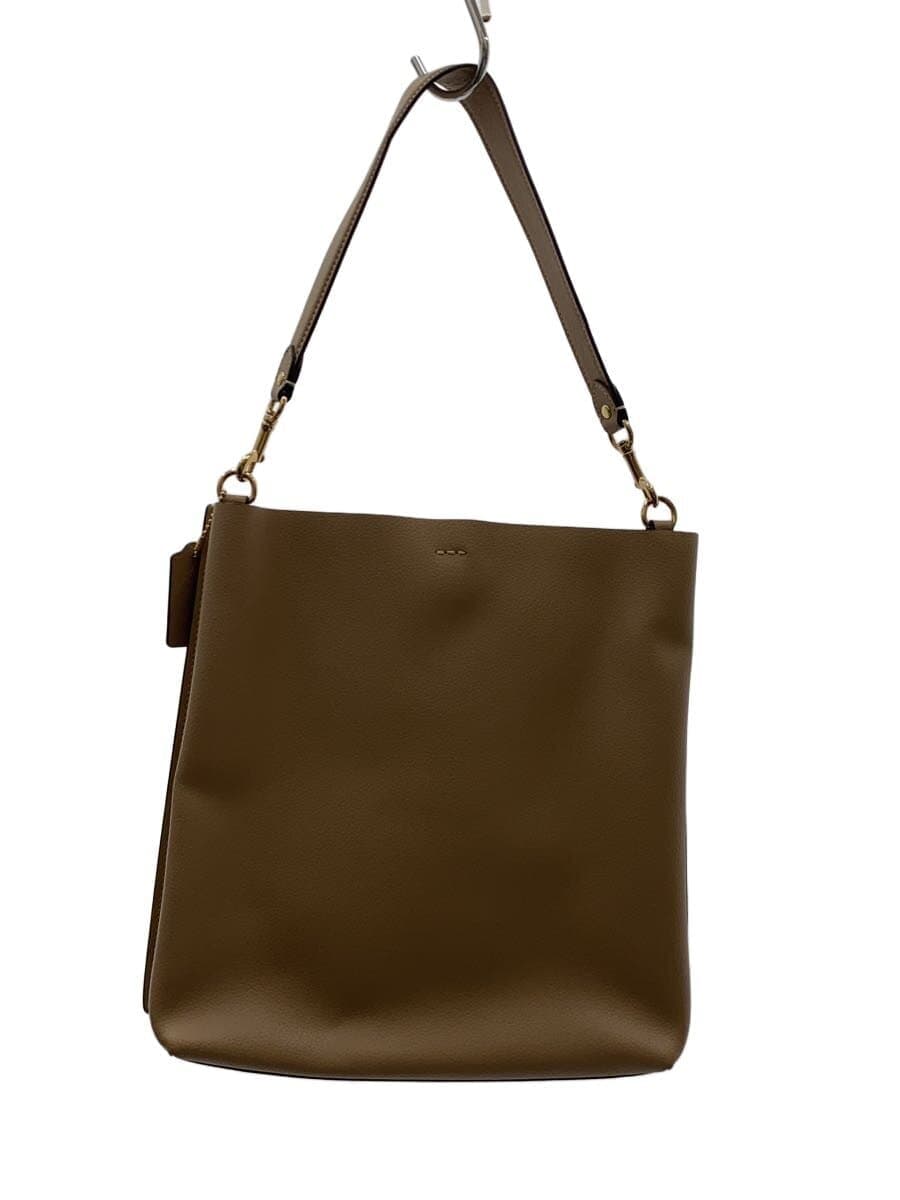 COACH Mory Bucket Bag 2-way Handbag Shoulder Bag Leather Beige CA214 2