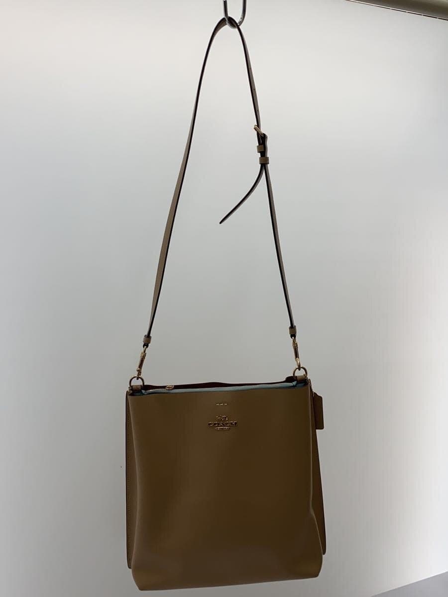 COACH Mory Bucket Bag 2-way Handbag Shoulder Bag Leather Beige CA214 8