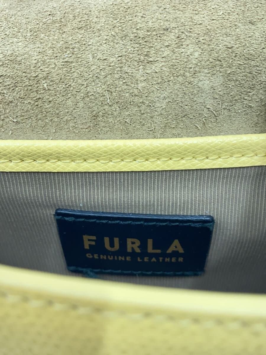 FURLA1927 Mini Crossbody Corner Wear Hardware Wear Shoulder Bag Leather YLW 6