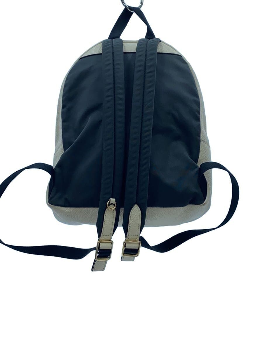 COACH Charlie Pebbled Leather Medium Backpack_White Leather WHT Corner Wear 3