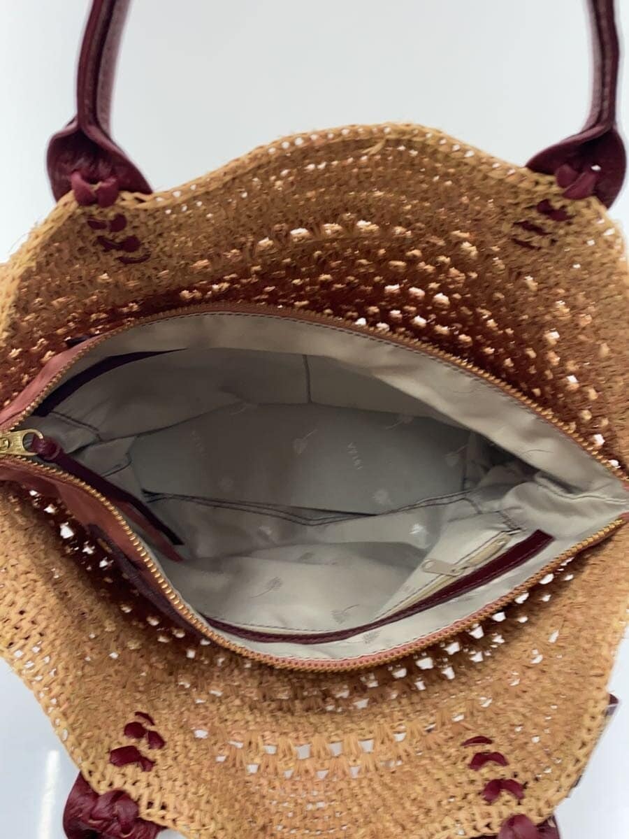 IBIZA Raffia Basket Bag -- BEG Plain 6