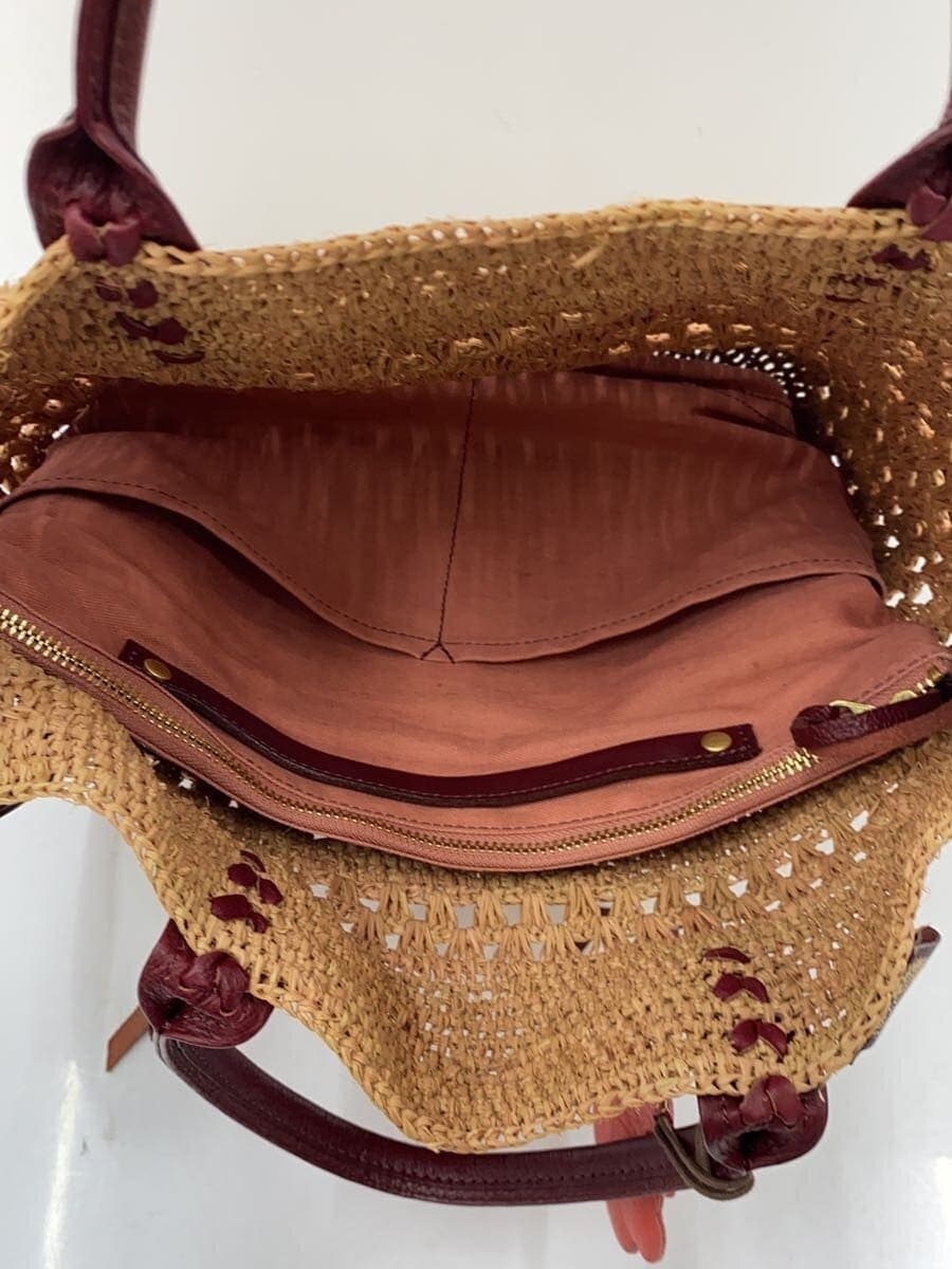 IBIZA Raffia Basket Bag -- BEG Plain 7