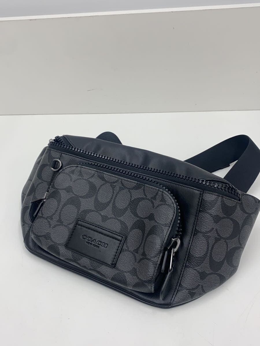 COACH Shoulder Bag Leather BLK All Over Pattern c3765 2