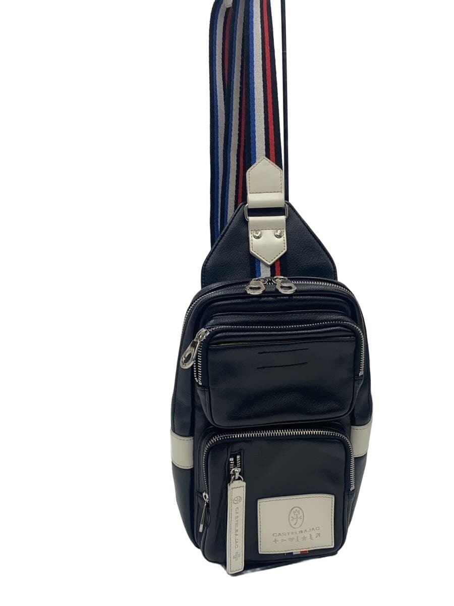 CASTELBAJAC Shoulder Bag Leather BLK Solid 040101