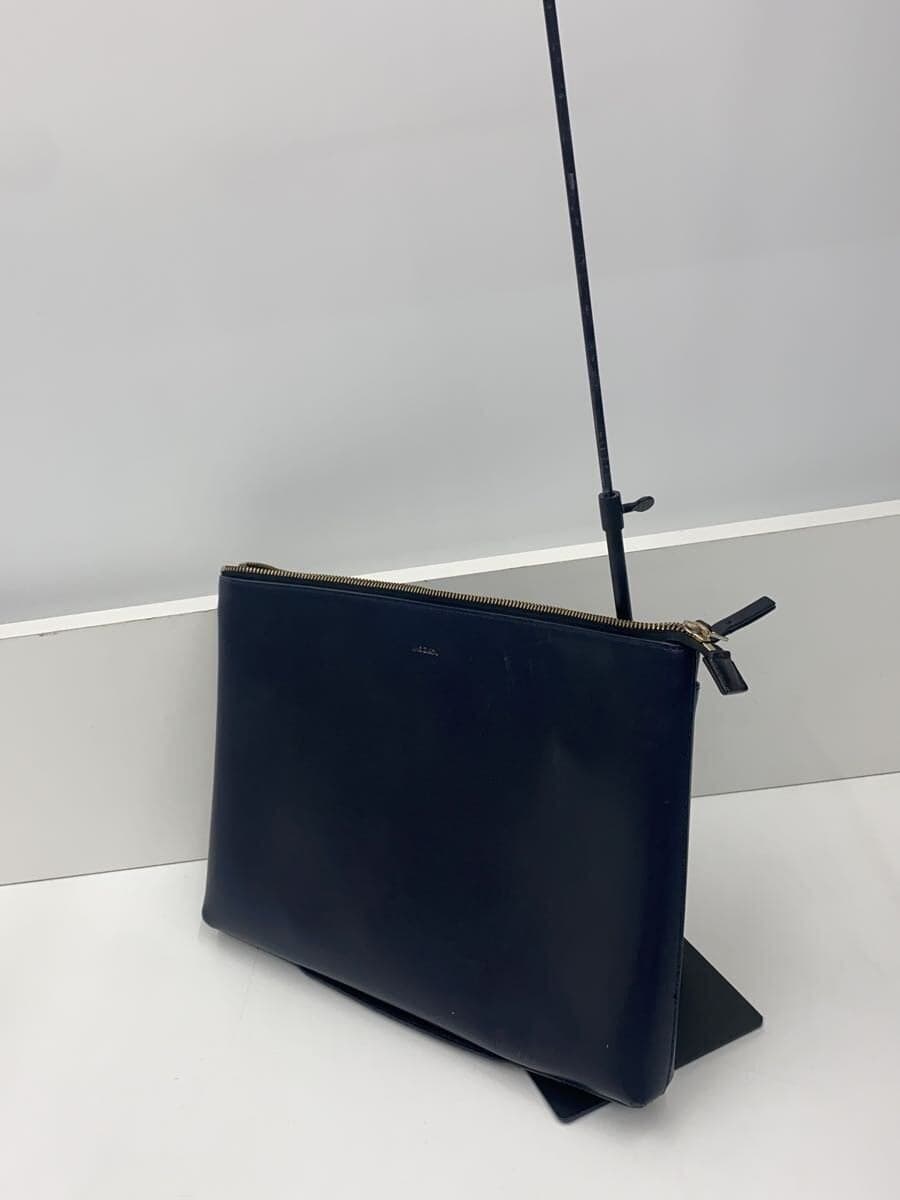 Paul Smith clutch bag leather navy plain 2