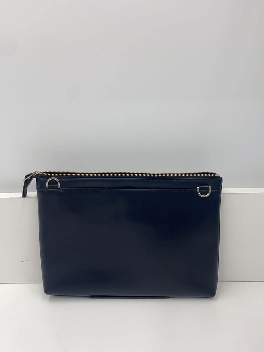 Paul Smith clutch bag leather navy plain 3