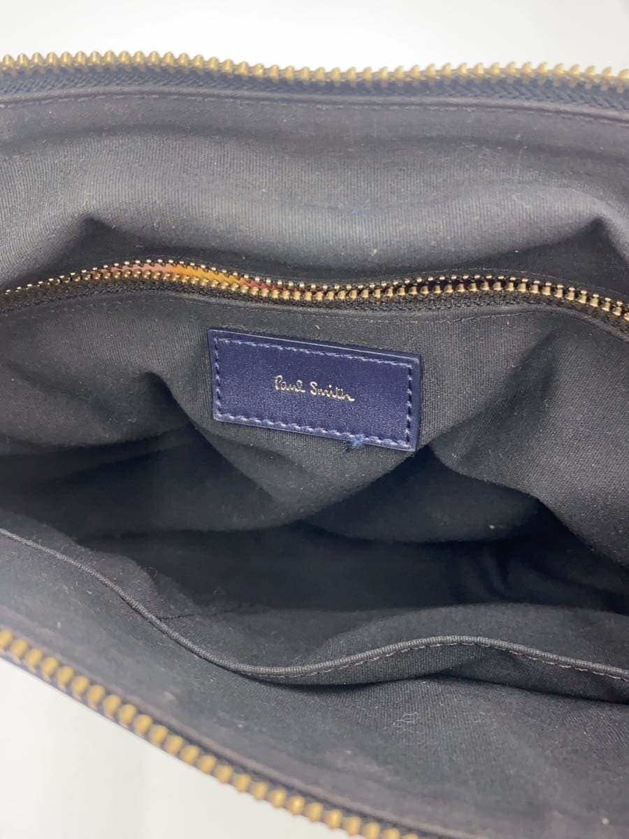 Paul Smith clutch bag leather navy plain 6