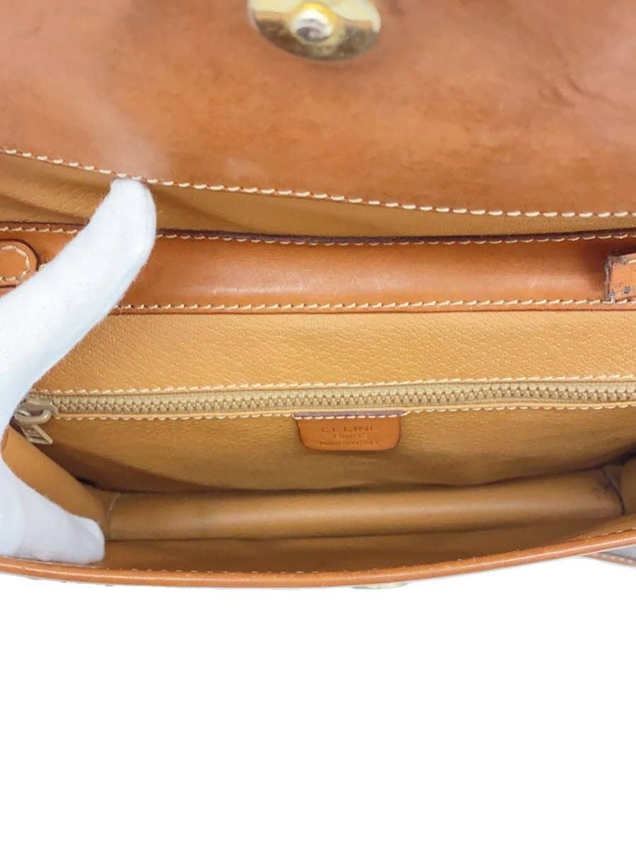 CELINE Macadam Shoulder Bag Leather BRW All Over Pattern 7