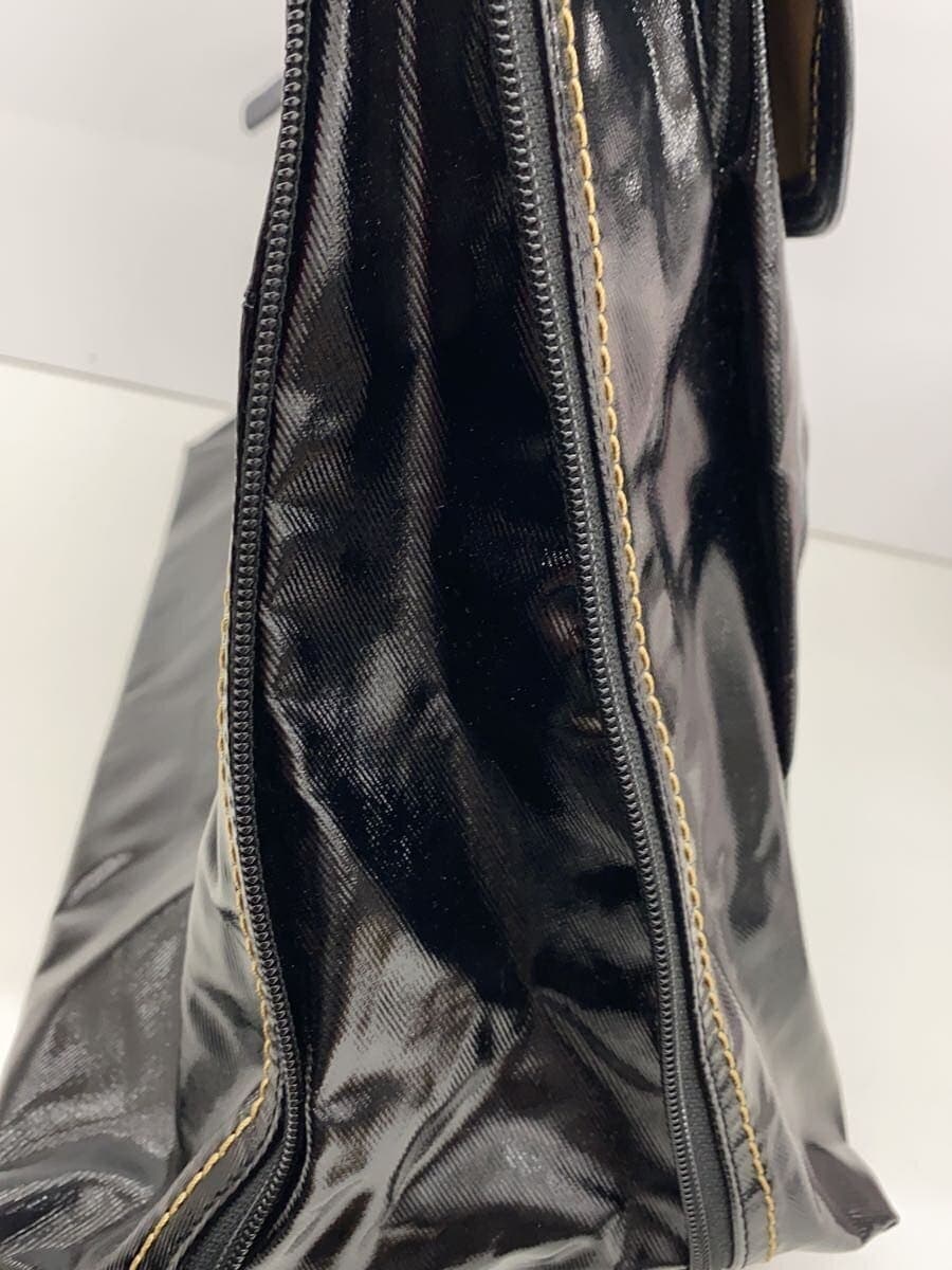 PELLE BORSA Tote Bag Patent Leather BLK 9