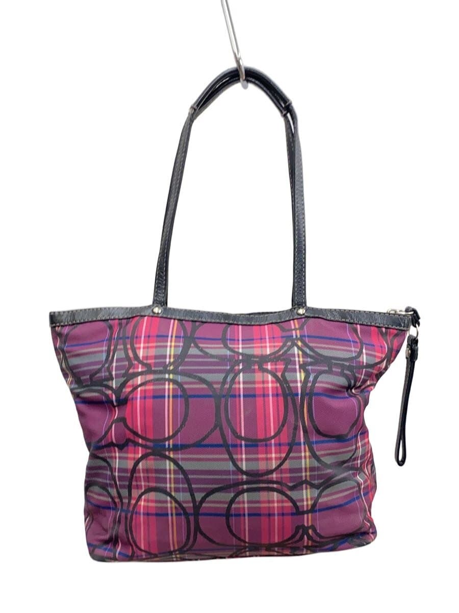 COACH Signature Pattern Tote Bag Nylon PUP All Over Pattern F15229 3