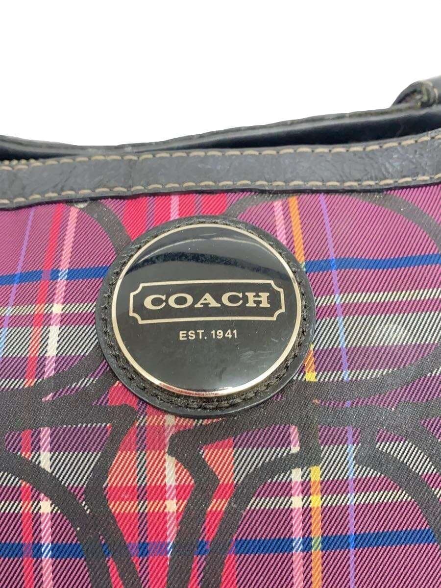 COACH Signature Pattern Tote Bag Nylon PUP All Over Pattern F15229 5