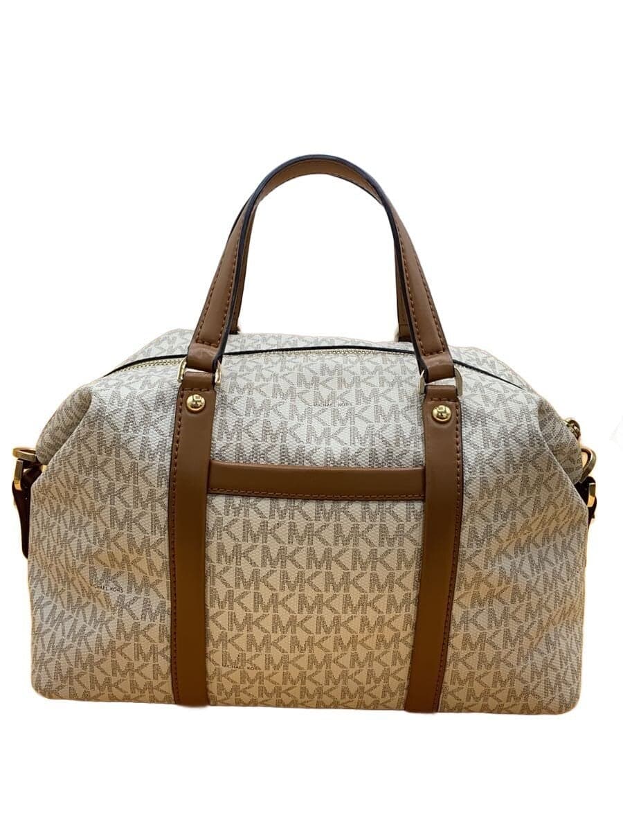 MICHAEL KORS Mini Boston Bag Leather CRM Monogram BA-2102 3