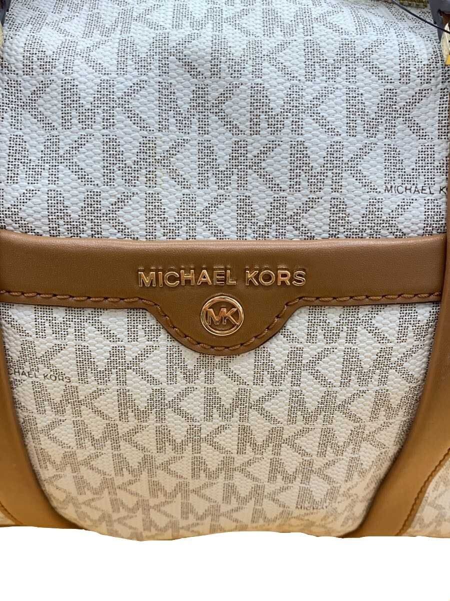 MICHAEL KORS Mini Boston Bag Leather CRM Monogram BA-2102 5