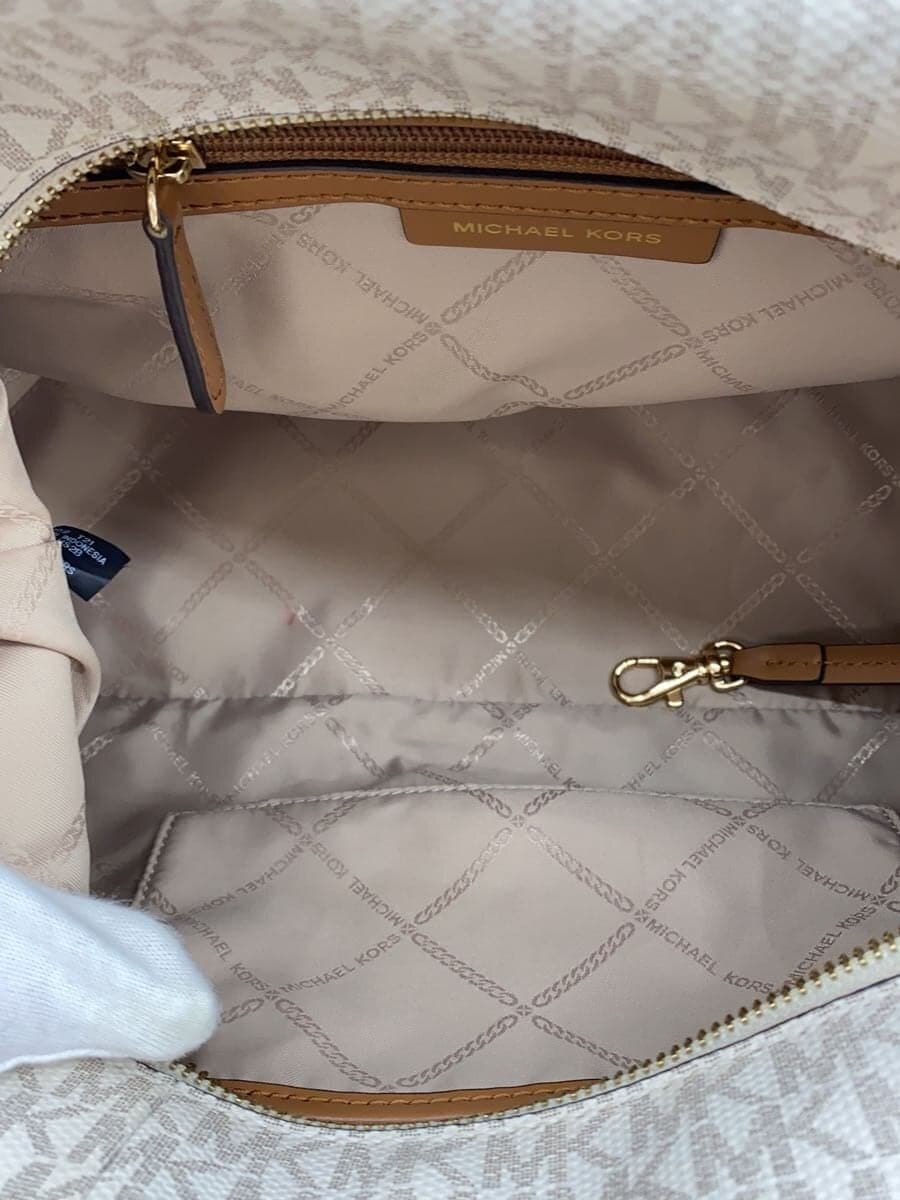 MICHAEL KORS Mini Boston Bag Leather CRM Monogram BA-2102 6