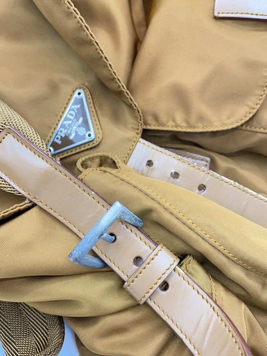 PRADA Triangle Logo Plate Backpack Nylon BRW 7