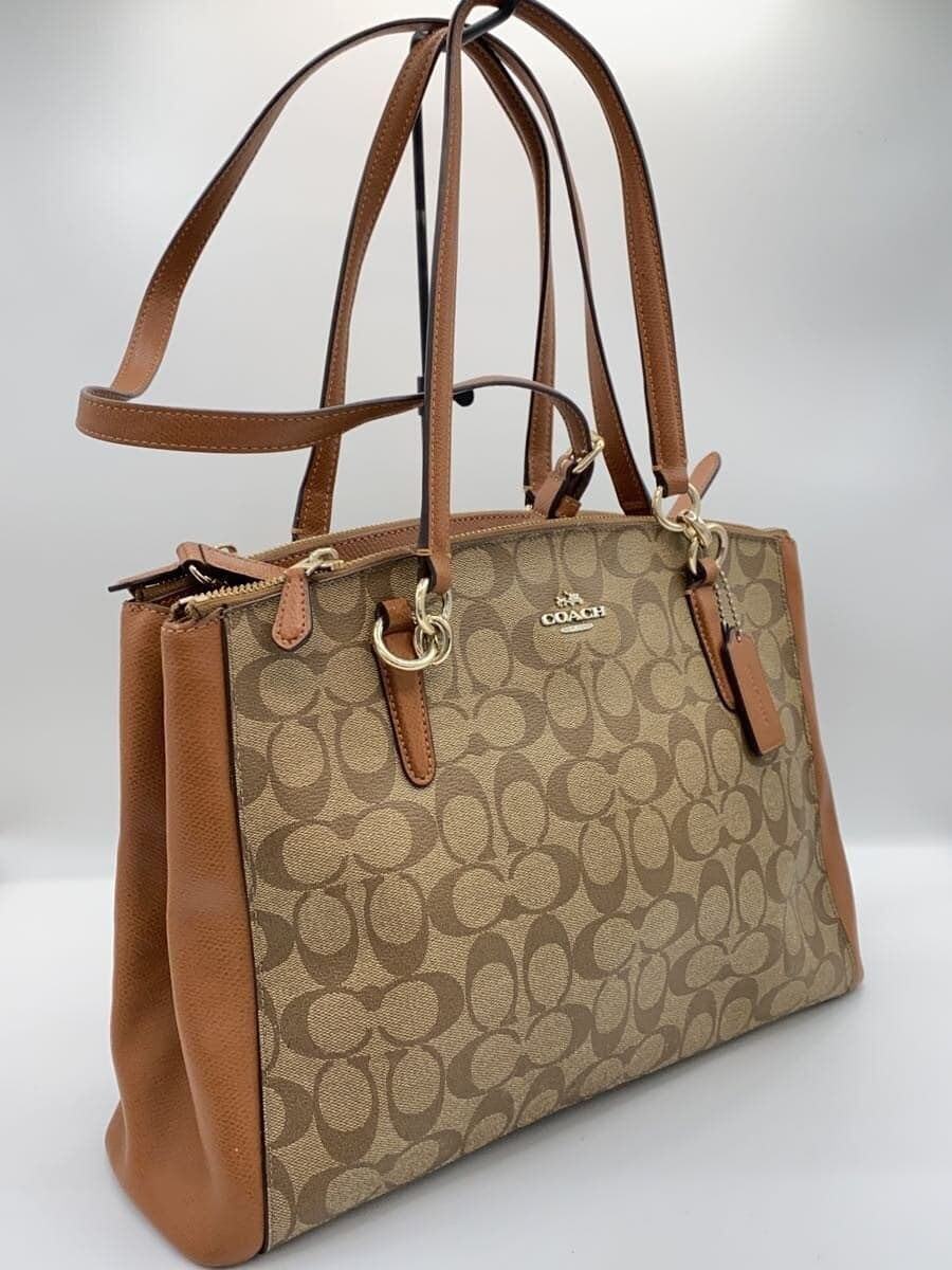 COACH Handbag Signature All Over Pattern PVC BRW All Over Pattern 2
