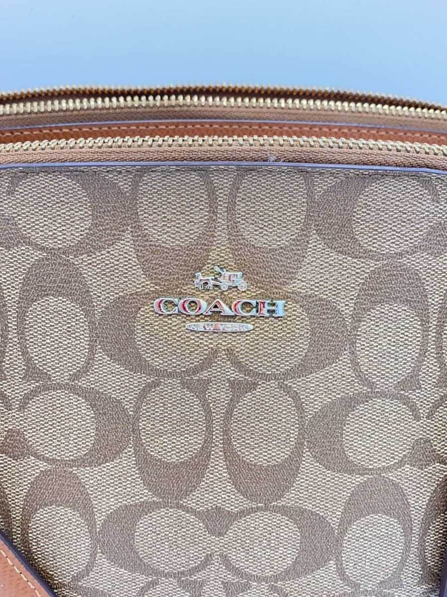 COACH Handbag Signature All Over Pattern PVC BRW All Over Pattern 5