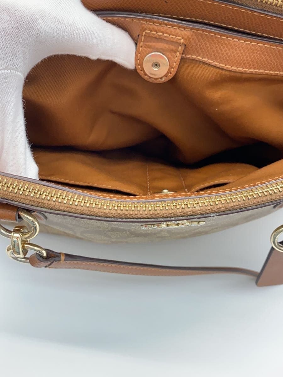 COACH Handbag Signature All Over Pattern PVC BRW All Over Pattern 7