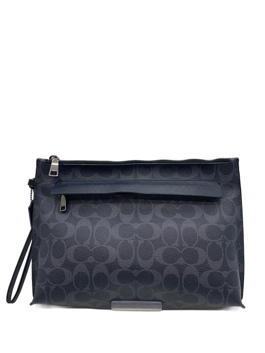 COACH second bag leather NVY all-over pattern F29508