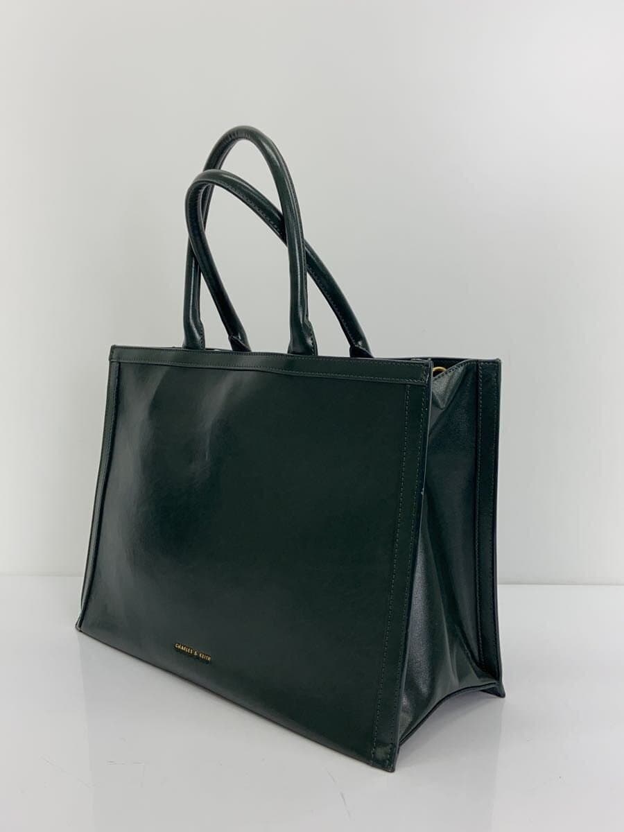 CHARLES&KEITH Tote Bag Leather GRN Solid 2
