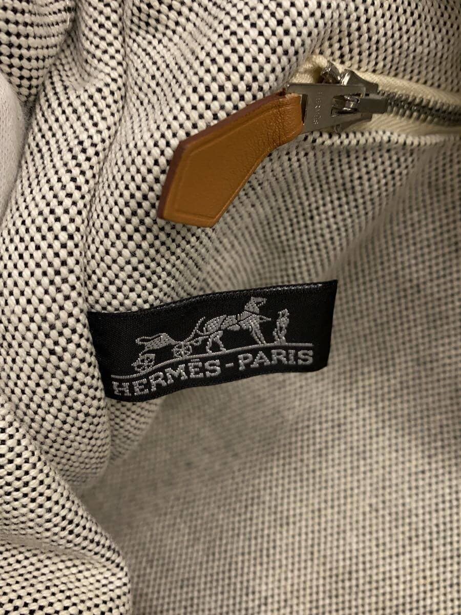 HERMES Tote Bag Canvas GRY 5