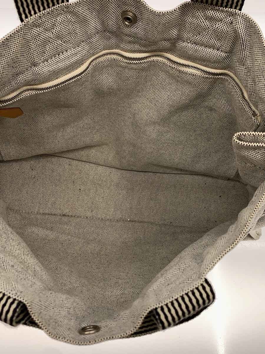HERMES Tote Bag Canvas GRY 6