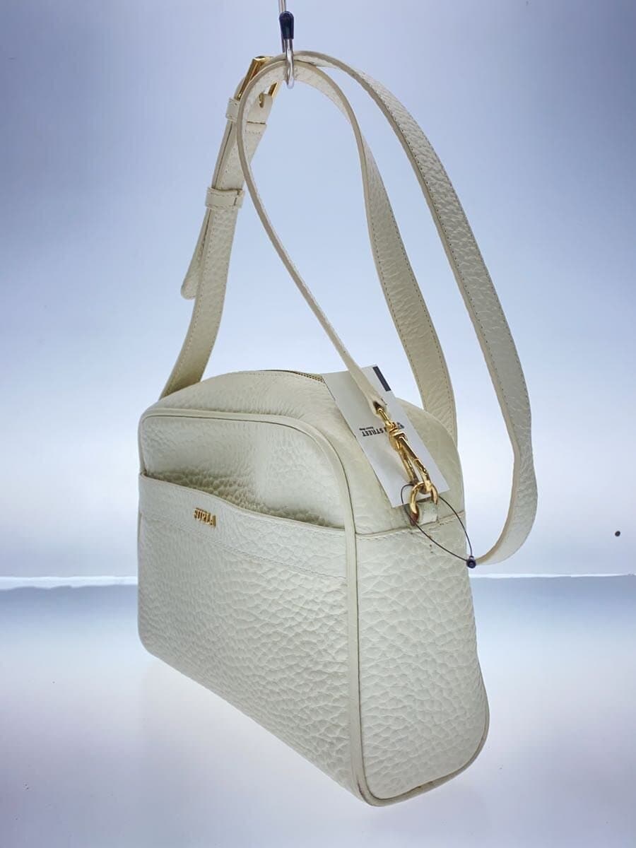 FURLA Shoulder Bag Leather WHT Solid 2