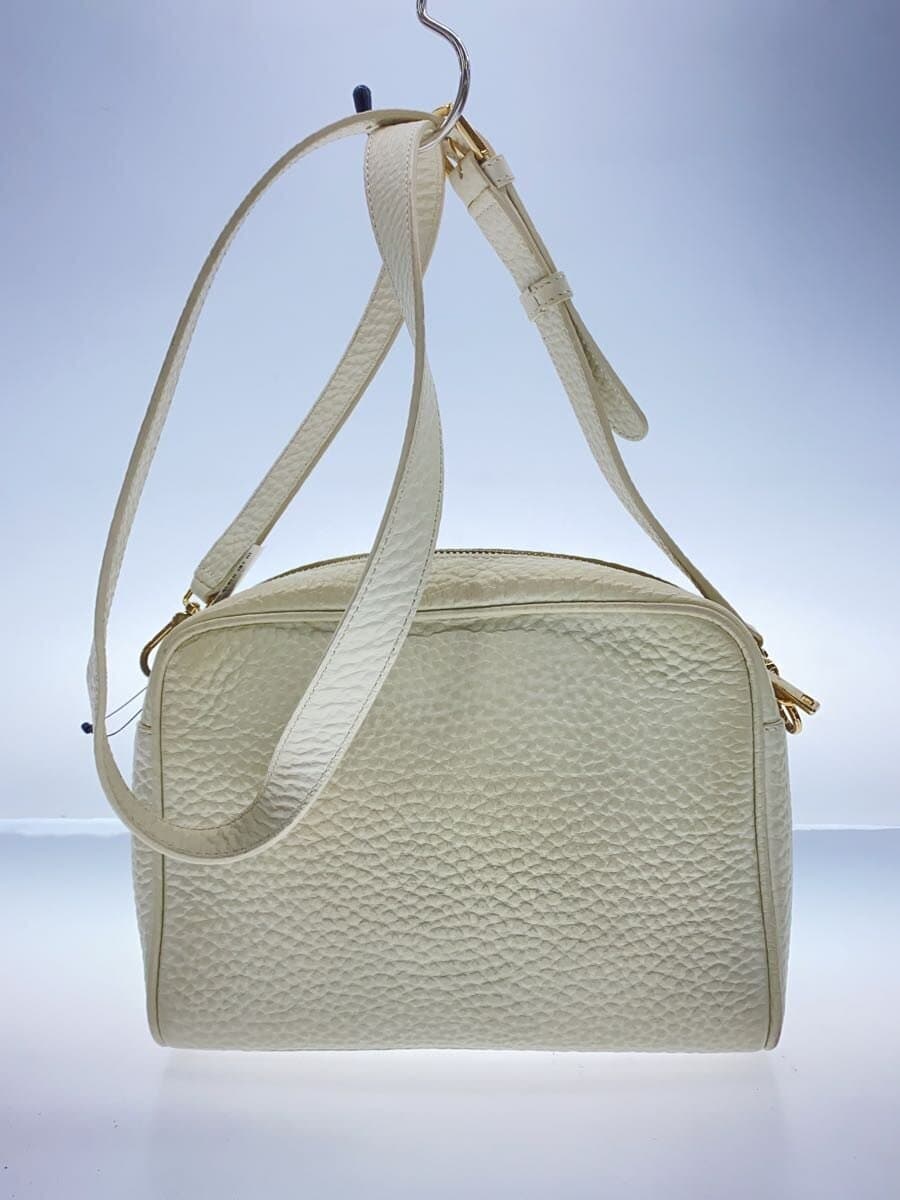 FURLA Shoulder Bag Leather WHT Solid 3