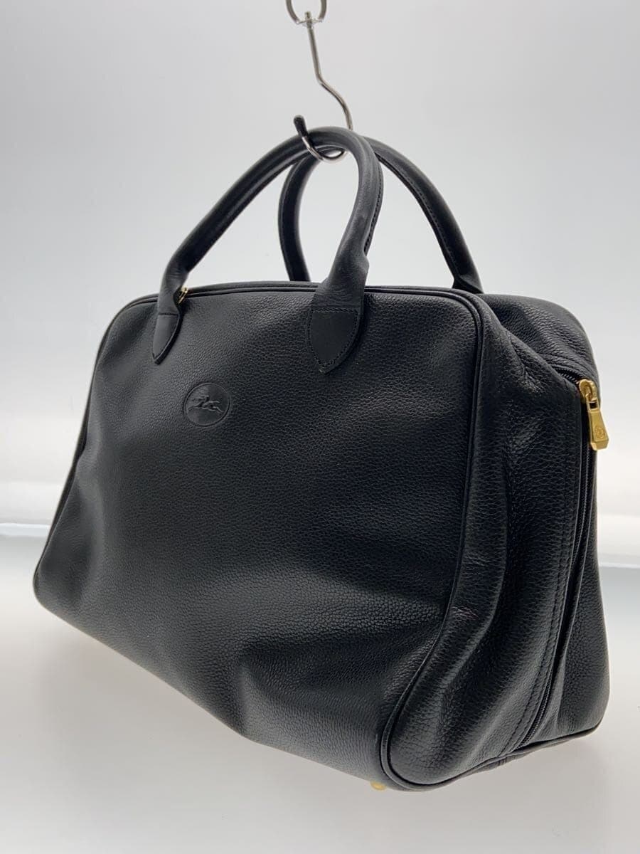 LONGCHAMP Boston Bag Leather BLK Solid 2