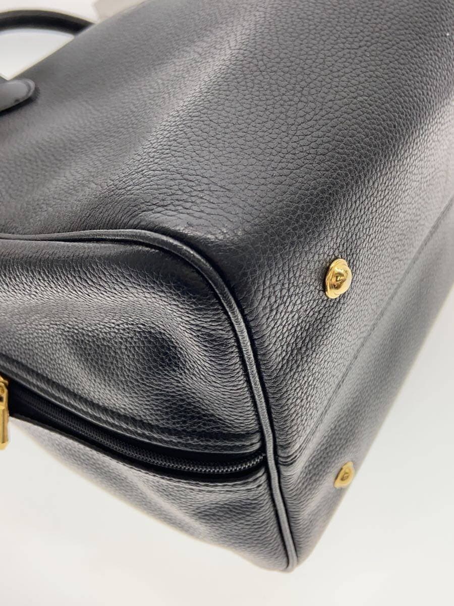 LONGCHAMP Boston Bag Leather BLK Solid 7