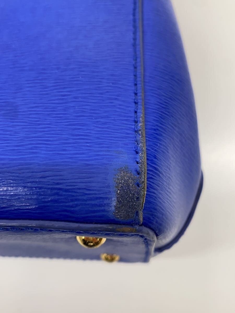 LAUREN RALPH LAUREN Shoulder Bag Leather BLU Solid 7