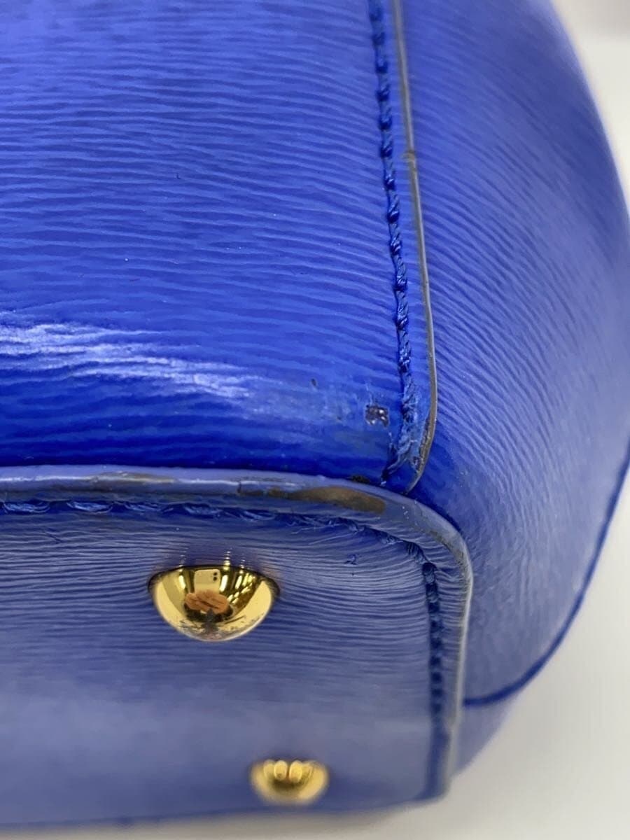 LAUREN RALPH LAUREN Shoulder Bag Leather BLU Solid 8