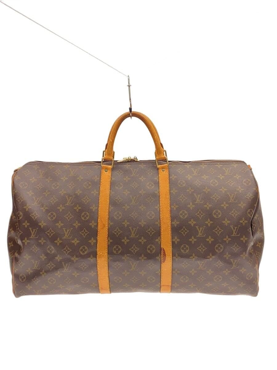 LOUIS VUITTON Keepall Bandouliere 60_Monogram Canvas PVC BRW