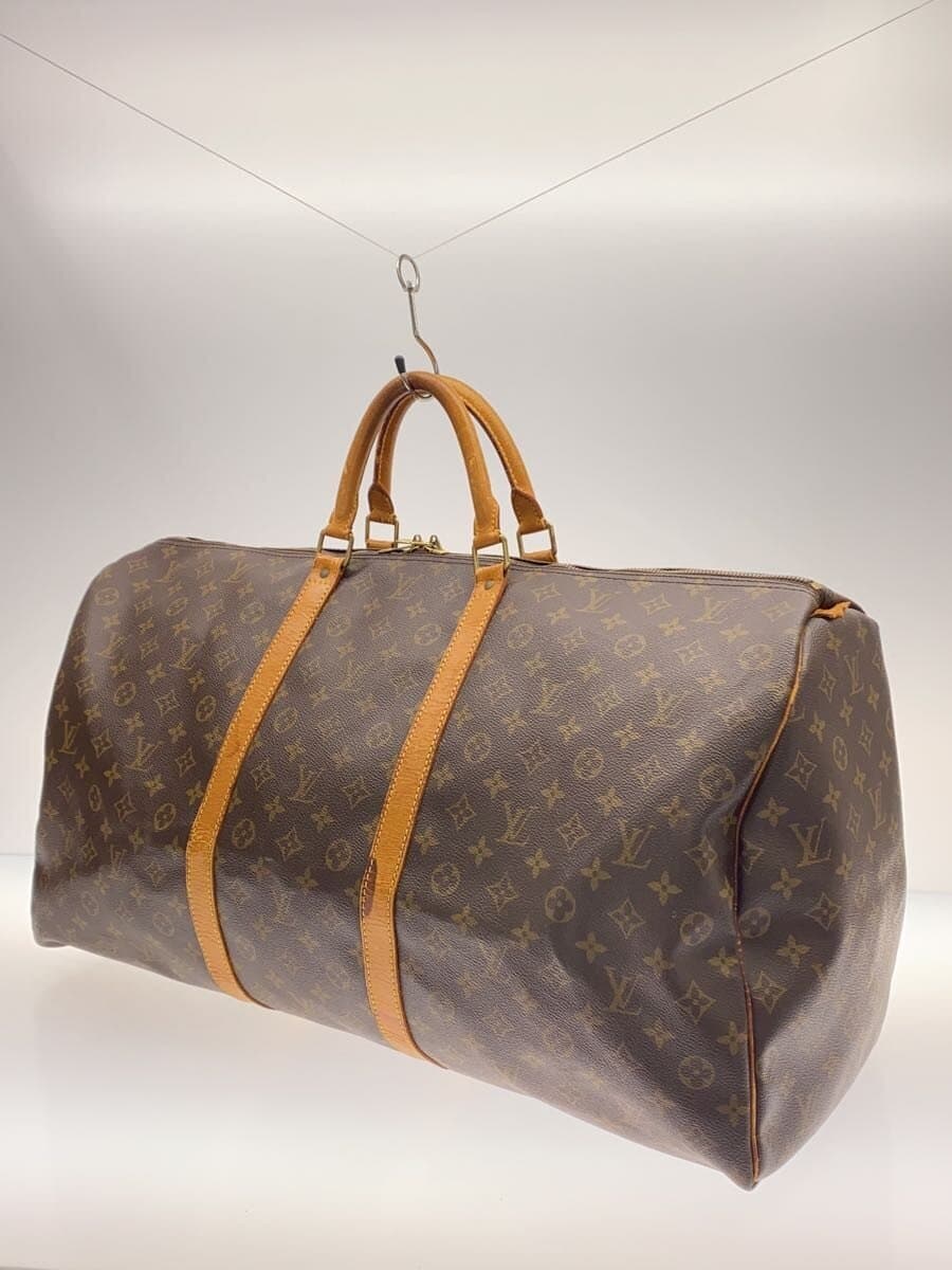 LOUIS VUITTON Keepall Bandouliere 60_Monogram Canvas PVC BRW 2
