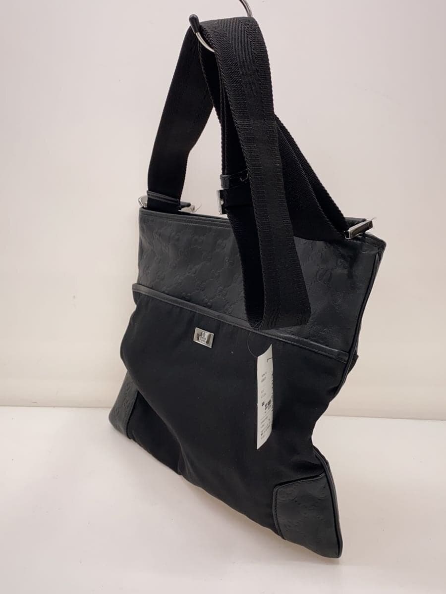 GUCCI shoulder bag leather black plain 161322 2