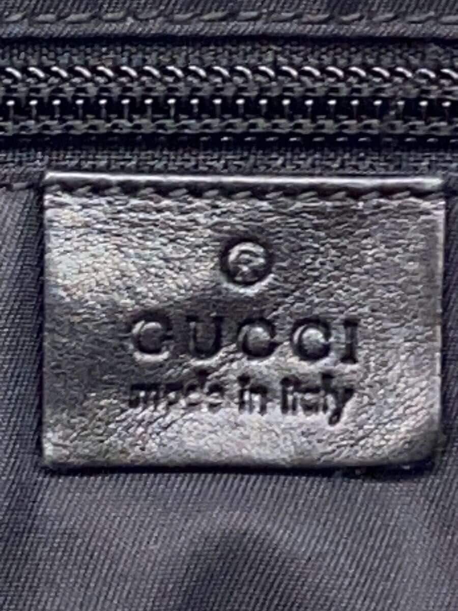 GUCCI shoulder bag leather black plain 161322 5