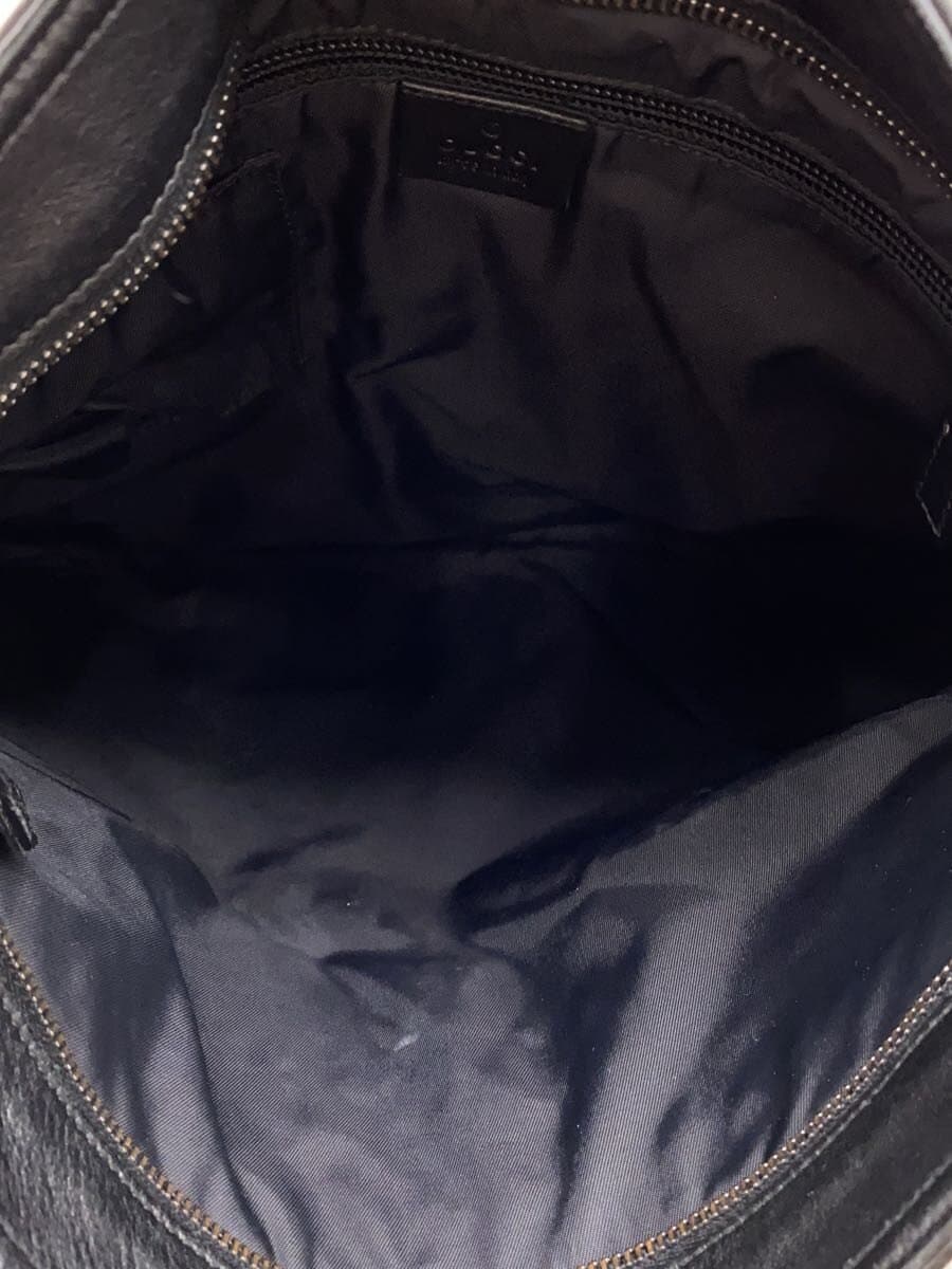 GUCCI shoulder bag leather black plain 161322 6