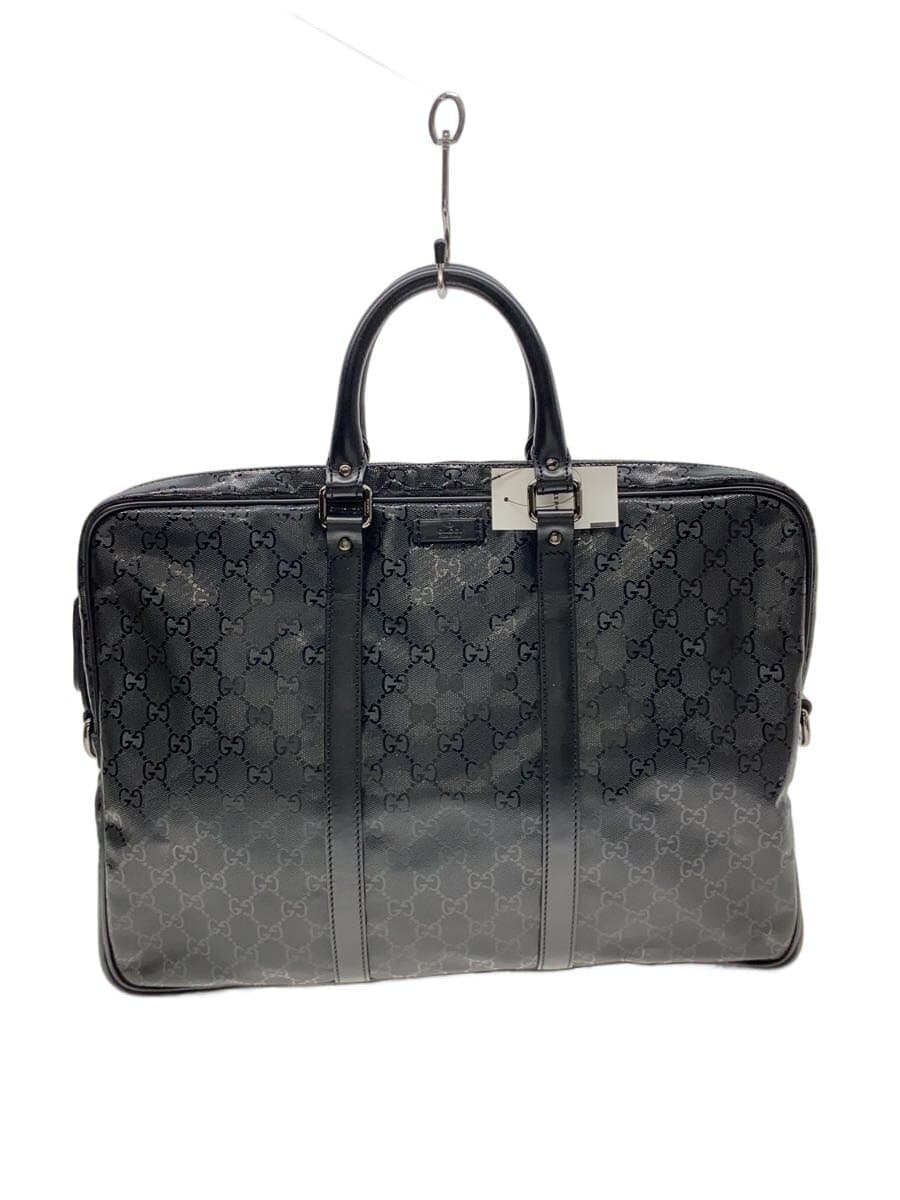 GUCCI Briefcase PVC BLK Allover Pattern